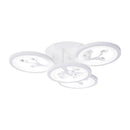 Lustra LED cu telecomanda si cristal DAISY 49W, 4 Elemente, lumina Rece/Calda/Neutra, Dimabila, Alb