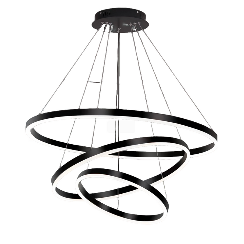 Lustra LED cu telecomanda Pagano, 46W, 4000K, 30x40x49.9cm, Negru, Inaltime Reglabila