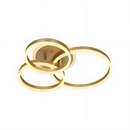 Lustra LED cu telecomanda RIGA LILITH 68W, 3 Cercuri, lumina Rece/Calda/Neutra, Dimabila, Auriu Lucios