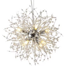 Candelabru Cristal Schönbrunn, 12x G9, Diametru 60cm, Crom Lucios, Inaltime Reglabila