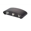 Aplica LED Exterior Ellis, 6W, 6 Surse de lumina, Lumina Calda, Negru