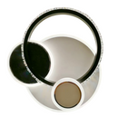 Lustra LED cu cristal PRISMIQ 30W, 3 Cercuri, lumina Rece/Calda/Neutra, Negru