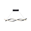 Lustra LED suspendata cu telecomanda FLUX 80W 115cm lumina Rece/Calda/Neutra, Dimabila, Negru,  Inaltime Reglabila