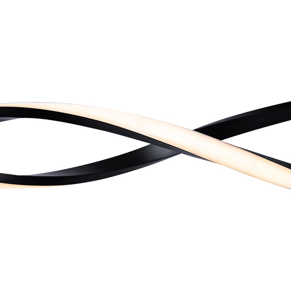 Lustra LED suspendata cu telecomanda FLUX 80W 115cm lumina Rece/Calda/Neutra, Dimabila, Negru,  Inaltime Reglabila