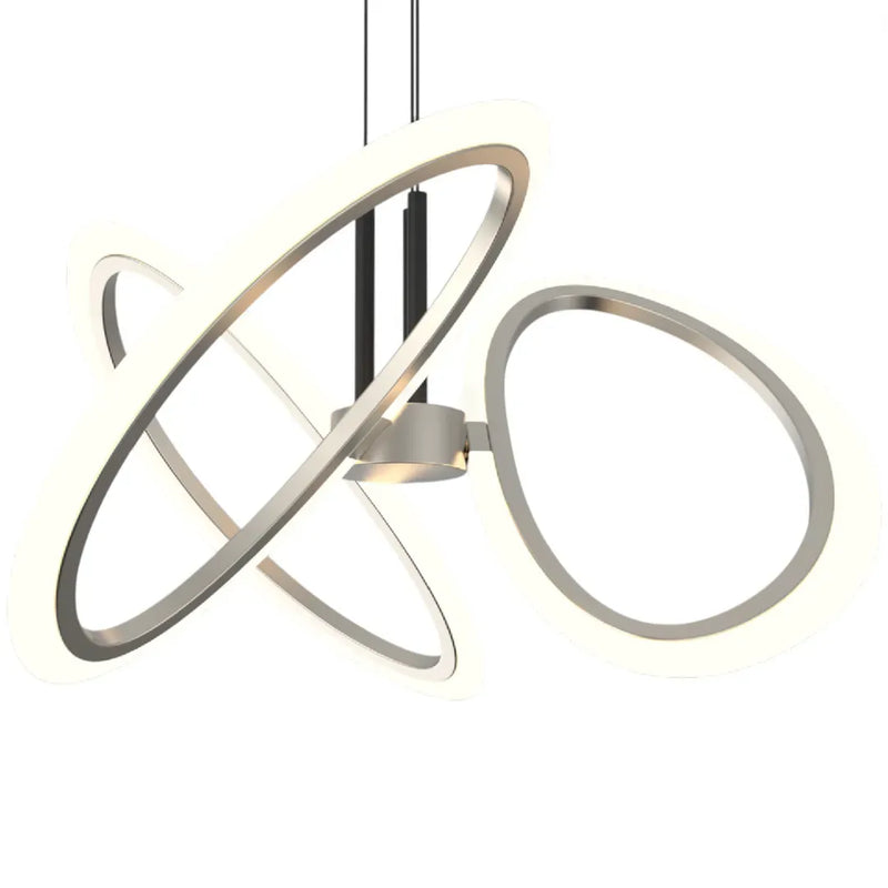 Lustra LED suspendata cu Telecomanda RIMINI 48W, 3 Elemente, lumina Rece/Calda/Neutra, Dimabila, Auriu