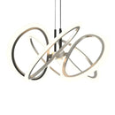 Lustra LED suspendata cu telecomanda RIMINI 80W, 5 Elemente, lumina Rece/Calda/Neutra, Dimabila, Auriu