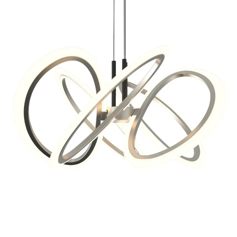 Lustra LED suspendata cu telecomanda RIMINI 80W, 5 Elemente, lumina Rece/Calda/Neutra, Dimabila, Auriu