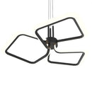 Lustra LED suspendata cu Telecomanda RIMINI 58W, 3 Patrate, lumina Rece/Calda/Neutra, Dimabila, Negru