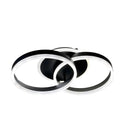 Lustra LED cu telecomanda RIGA LILITH 55W, 2 Cercuri, lumina Rece/Calda/Neutra, Dimabila, Negru