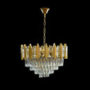 Candelabru 9*E27, Auriu, Metal si Cristal 2330/8 - LEDS