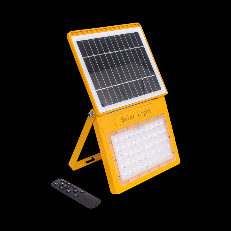 Proiector Solar cu Telecomanda, 60W, 7000K, Galben, Sticla si ABS, IP.65 - LEDS