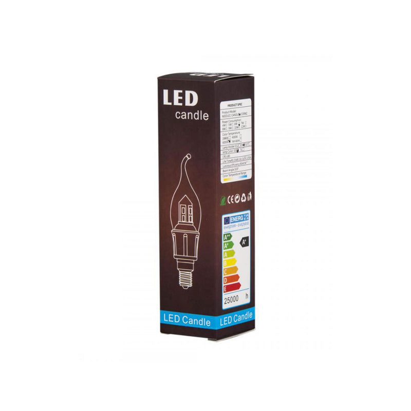 Bec LED Lumanare, E14, 6W, 6000K, IP.20 B01/LR