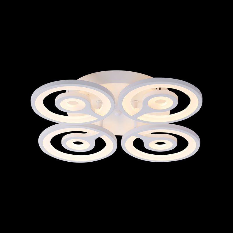 Lustra LED cu Telecomanda, Alb, 128W, Dimabila, Acril D28/4 - LEDS