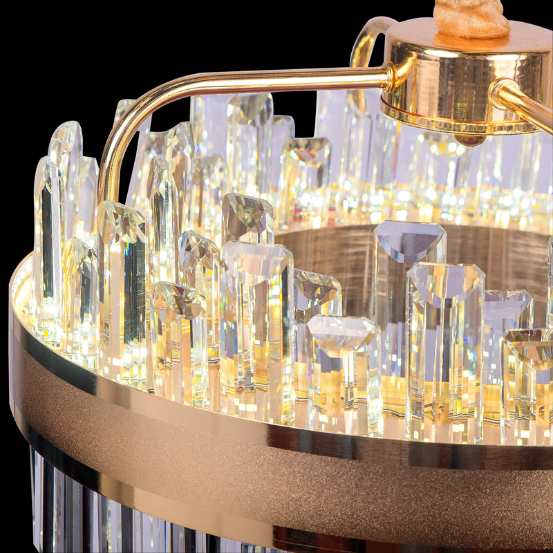 Candelabru LED cu Telecomanda, 100W, Auriu, Cristal, Dimabil SX8652/400 - LEDS