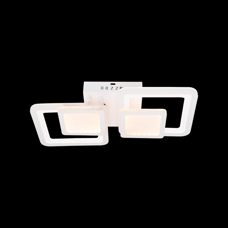 Lustra LED cu Telecomanda, 48W, 3000K/4000K/6000K, Alb, Dimabila, Acril, IP.20 8022/2WH