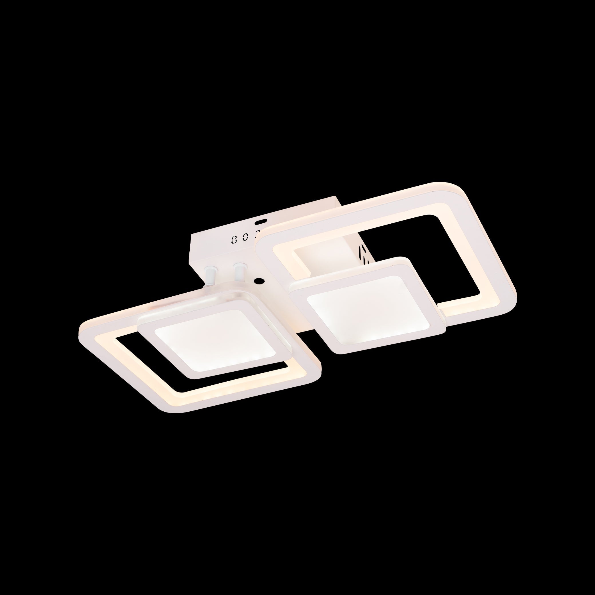 Lustra LED cu Telecomanda, 48W, 3000K/4000K/6000K, Alb, Dimabila, Acril, IP.20 8022/2WH - LEDS