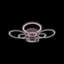 Lustra LED cu Telecomanda, Cerc, 200W, Maro, Dimabila 8067/4+4intM - LEDS