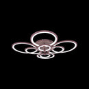 Lustra LED cu Telecomanda, Cerc, 200W, Maro, Dimabila 8067/4+4intM - LEDS