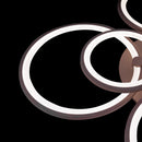 Lustra LED cu Telecomanda, Cerc, 200W, Maro, Dimabila 8067/4+4intM - LEDS