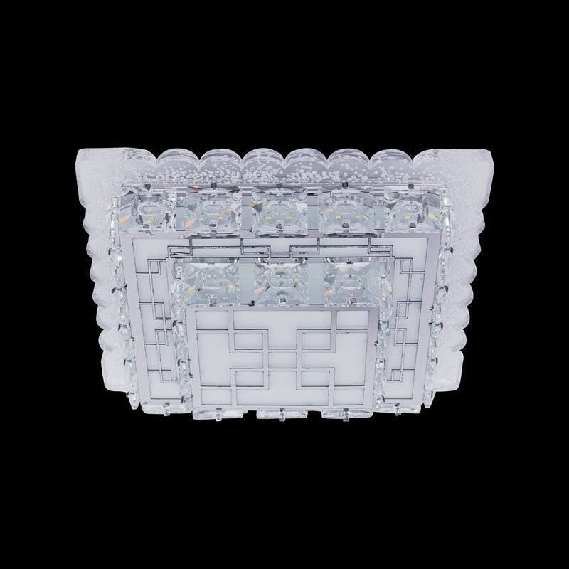 Lustra LED 80W, 3000/4000/6000K, Cristal, Crom 29990