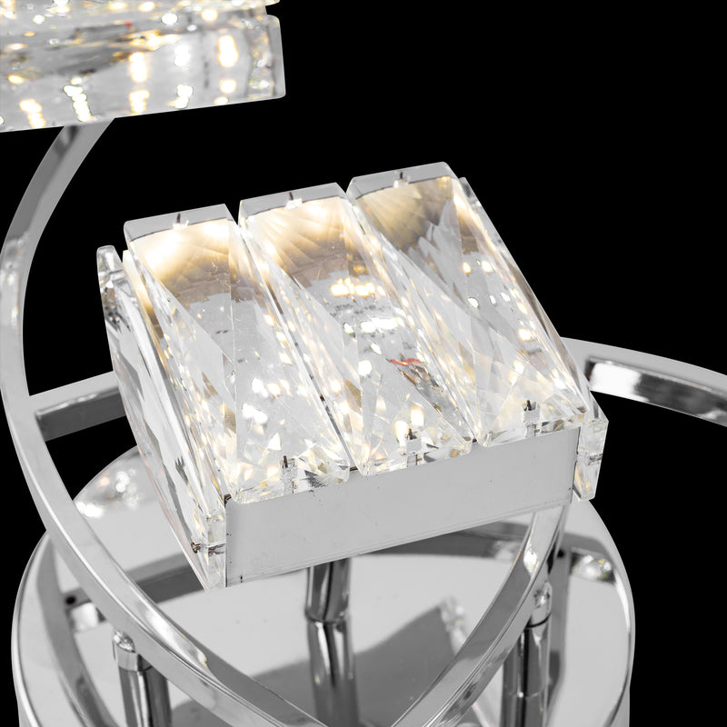 Lustra LED, 72W, 3000K/4000K/6000K, Cristal si Metal, Crom, IP.20 3782/6 - LEDS