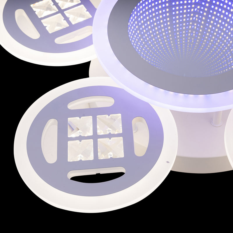 Lustra LED Ozon cu Telecomanda, 200W, Dimabila, Crom T603/5+1 - LEDS