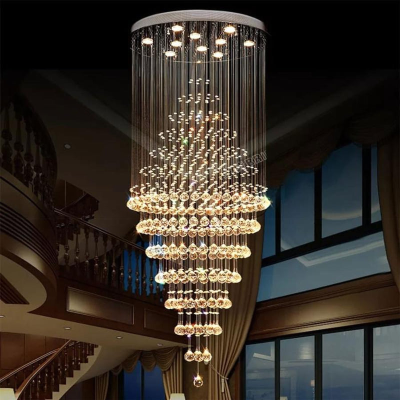 Candelabru Led Houdini, 52W, Alb, Metal și Cristal