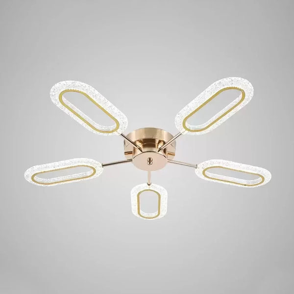 Lustra LED cu Telecomanda Snowie 40W Dimabila Alb Auriu - LEDS