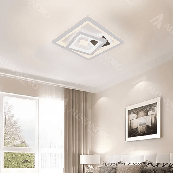 Lustra LED Juliette 36W Alb Negru