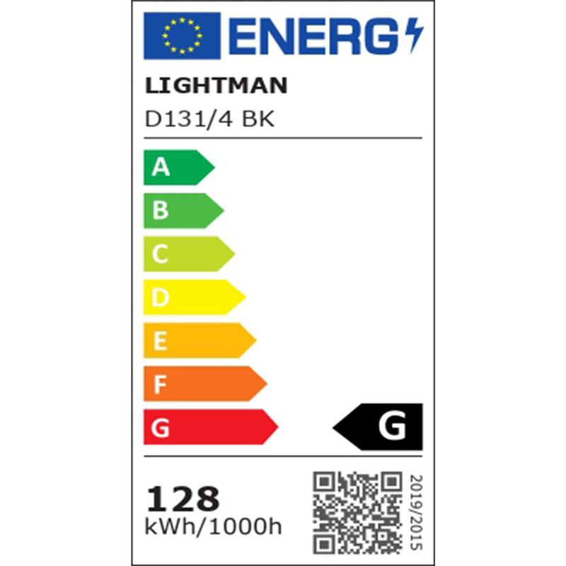 Lustra LED cu Telecomanda, 128W, Dimabila, Acril, Negru D131/4BK